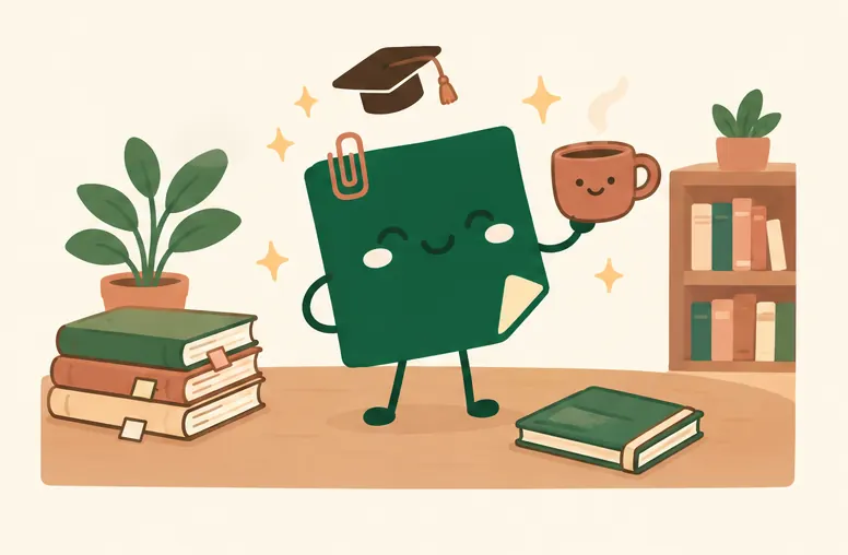 Mascot Daily Log Coffee nâng ly cà phê ăn mừng ôn thi xong tại quán cà phê học bài Đà Lạt