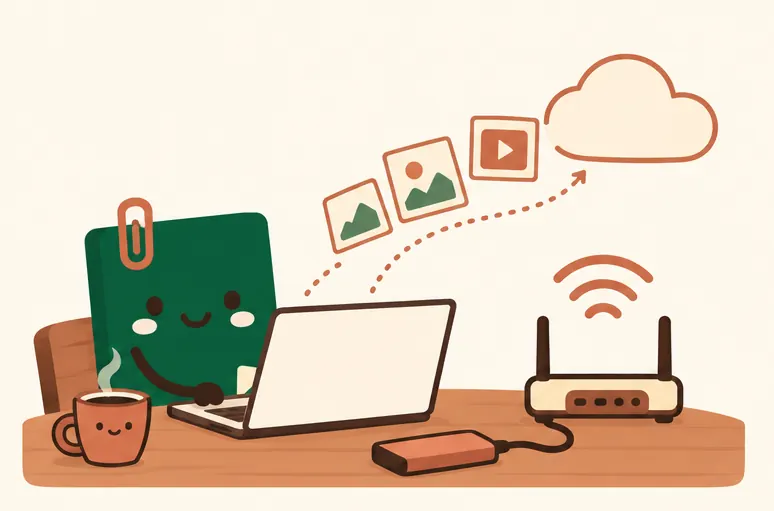 Mascot Daily Log Coffee truyền file lớn bằng WiFi ổn định tại quán cà phê làm việc ở Đà Lạt