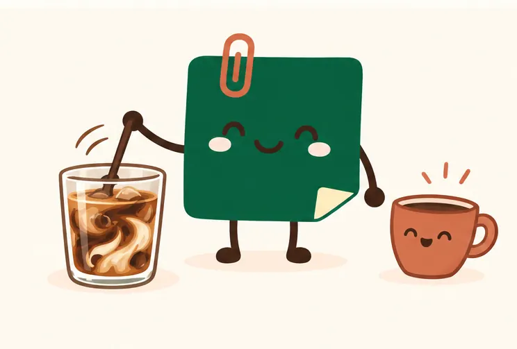 Mascot Daily Log Coffee khuấy nhẹ để các tầng hương vị cà phê muối hòa quyện