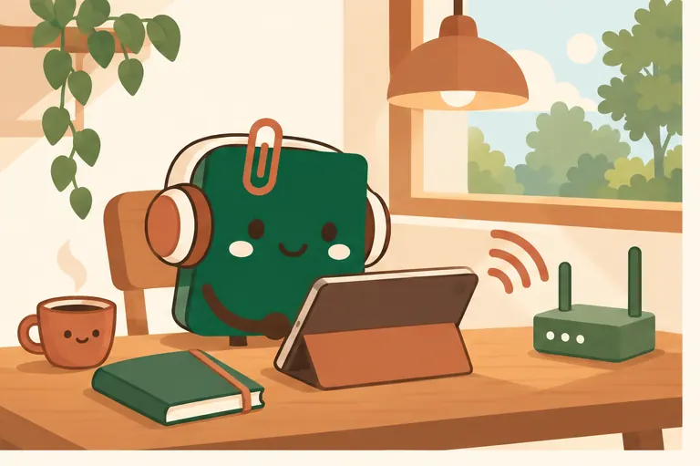 Mascot Daily Log Coffee học online trên máy tính bảng với WiFi 5GHz ổn định tại quán cafe học bài ở Đà Lạt