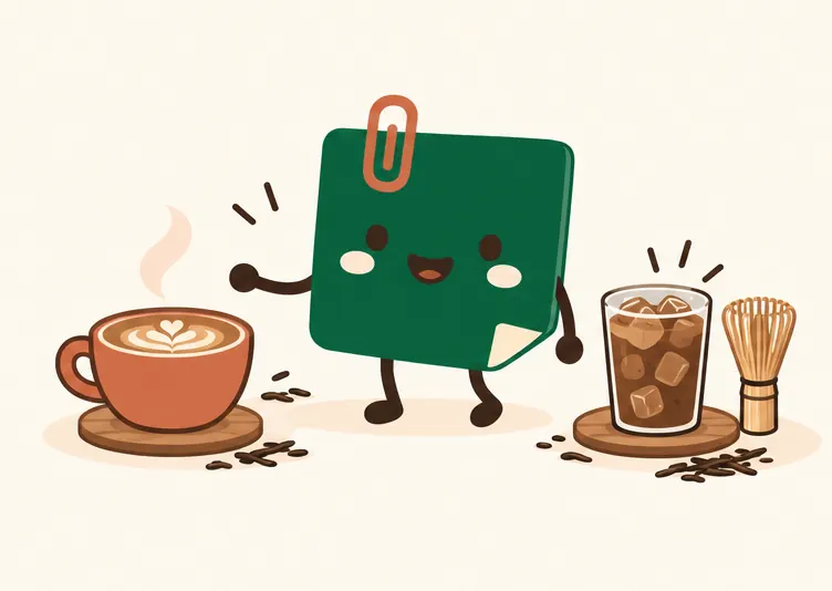 Mascot Daily Log Coffee chọn houjicha latte nóng cho lần đầu thử trà houjicha